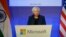 U.S. Secretary of the Treasury Janet Yellen speaks at the Microsoft India Development Center in Noida, on the outskirts of New Delhi, Nov. 11, 2022.