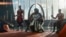 This image released by Marvel Studios shows, from left, Dorothy Steel as Merchant Tribe Elder, Florence Kasumba as Ayo, Angela Bassett as Ramonda, and Danai Gurira as Okoye in a scene from "Black Panther: Wakanda Forever."