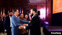 John Legend ikut meriahkan pemberian Anugerah Global Citizen Award pada Jokowi, 13 November 2022. (COURTESY PHOTO. SETPRES RI)