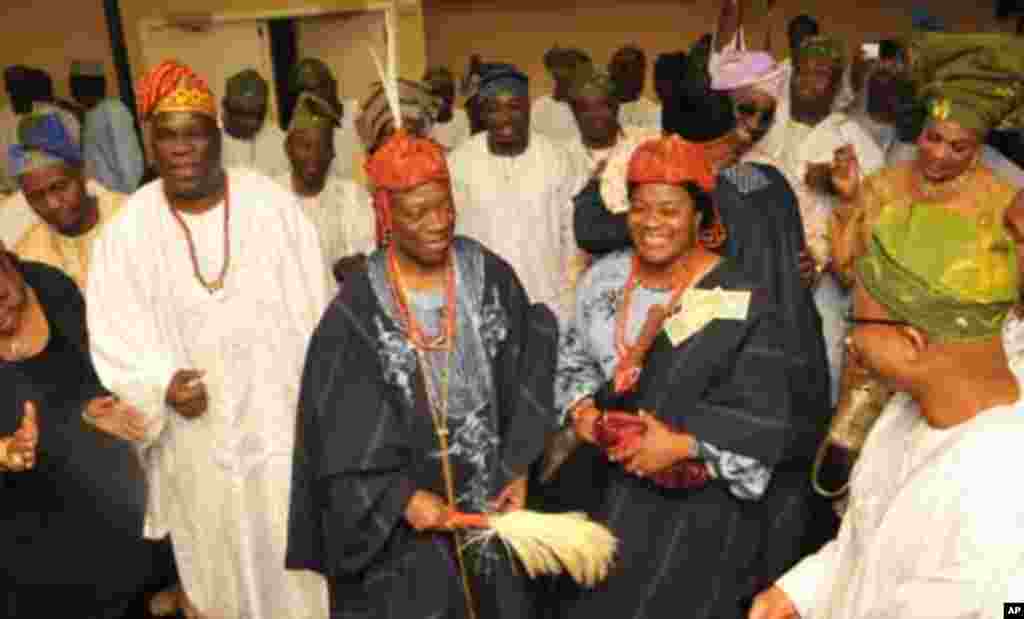 The Olowo of Owo Kingdom, Oba D.V. Folagbade Olateru-Olagbegi III and the Olori Lolade Olateru-Olagbegi.