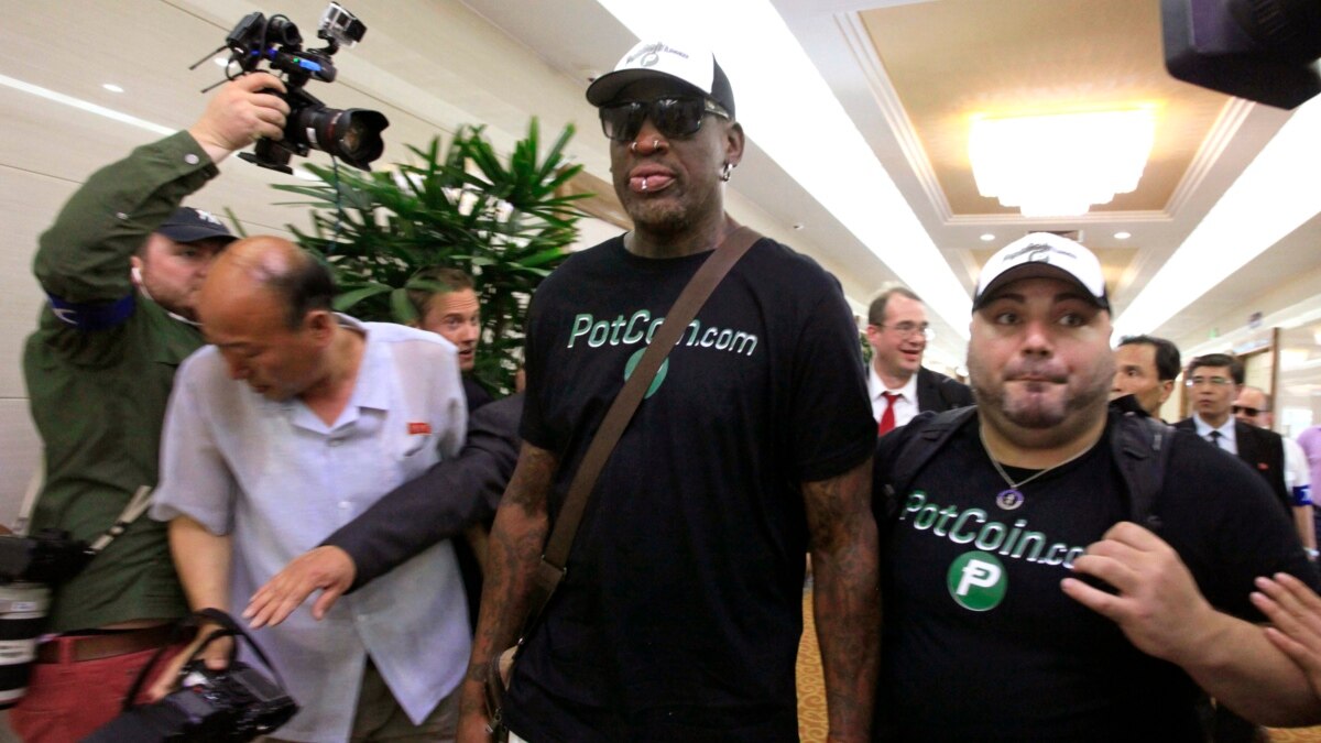 Rodman, ex-NBA players arrive in North Korea for basketball game