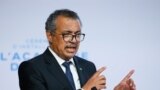 WHO Director-General Tedros Adhanom Ghebreyesus speaks during the opening of the World Health Organisation Academy in Lyon, central France, Sept. 27, 2021.