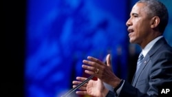 Tổng thống Barack Obama phát biểu tại Hội nghị GLACIER, Alaska, 31/8/2015.