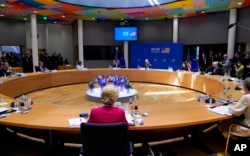 صدر بائیڈن نے برسلز میں یورپی یونین کونسل کے ارکان سے ملاقات کی۔ 15 جون 2021
