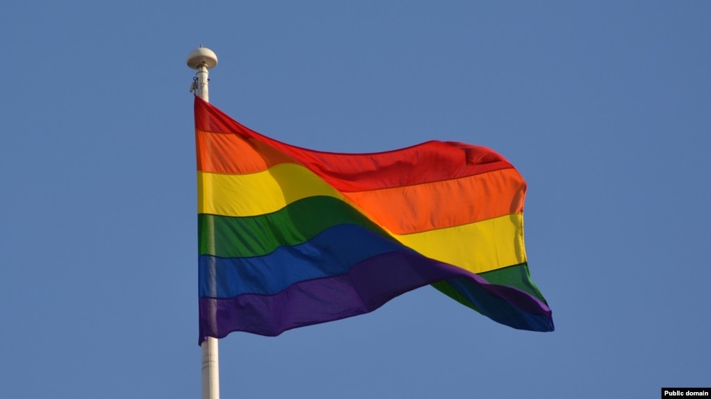 资料照 - LGBTQ标志性的彩虹旗。(photo:VOA)