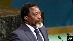 Joseph Kabila, président de la République démocratique du Congo (RDC) prononce son discours devant l’Assemblée générale des Nations unies, à New York, 23 septembre 2017.