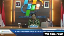 Kepala BPS Margo Yuwono dalam telekonferensi pers di Jakarta, Kamis (5:8) mengatakan PE Indonesia pada Triwulan-II 2021 mencapai 7,07 persen secara yoy (VOA).