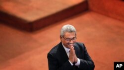 سری لنکا کے صدر گوتابایا راجا پکسے۔