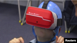 Student at Prior's Court Using a VR Headset