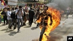 西藏再有藏人青年自焚抗議中國對少數民族西藏地區的統治。