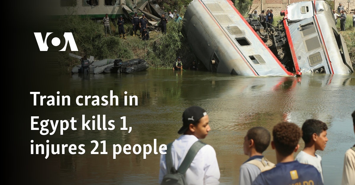 Train crash in Egypt kills 1, injures 21 people