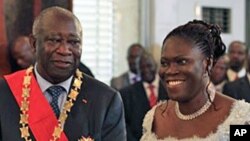 Laurent Gbagbo et son épouse Simone.