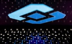 FILE - The logo of Russia's state communications regulator, Roskomnadzor, is reflected in a laptop screen in this picture illustration taken Feb. 12, 2019.