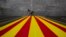 FILE - A Catalan flag hangs from a Catalan government building in Girona, Spain.