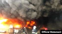 The warehouses of Azersun Industrial Park burned down