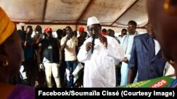 Le chef de file de l'opposition malienne, Soumaïla Cissé, l'un des principaux candidats à la présidentielle du 29 juillet contre le président sortant Ibrahim Boubacar Keïta, en tournée de campagne au Mali, 20 juillet 2018. (Facebook/Soumaïla Cissé)