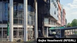 Bosnia-Herzegovina - Fire in the Investment and Development Bank of the Republic of Srpska, Banjaluka, 1May2022