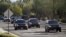 President Barack Obama's vehicle and motorcade are seen leaving Thunderbird Country Club in Rancho Mirage, Calif., Saturday, Feb. 13, 2016. On Monday and Tuesday, Obama will be with the leaders of the Association of Southern Asian Nations (ASEAN).