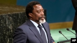 Joseph Kabila, président de la République démocratique du Congo (RDC) prononce son discours devant l’Assemblée générale des Nations unies, à New York, 23 septembre 2017.