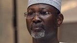 Nigeria's electoral chief and academic Attahiru Jega attends a meeting with staff from the Independent National Electoral Commission in Abuja, March 17, 2011