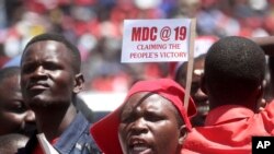 Supporters of MDC Leader Nelson Chamisa Zimbabwe Opposition Leader @ 19th anniversary