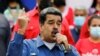 Presiden Venezueal Nicolas Maduro menyampaikan pidato dalam acara Hari Pemuda di Caracas, Venezuela, pada 12 Februari 2022. (Foto: Reuters/Leonardo Fernandez Viloria)