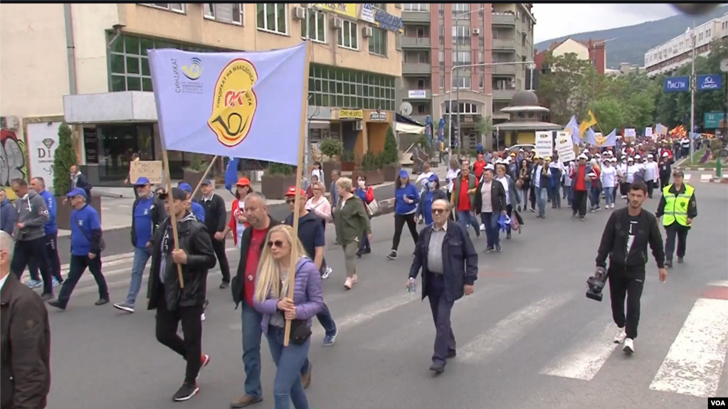 1 Maji, protesta Shkup 