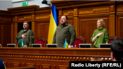 Заседание Верховной Рады Украины 3 мая 2022 г. (фото RFE/RL)
