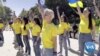Ukrainian Diaspora in LA Holds Weekly Flash Mobs in Support of Ukraine