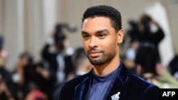 English actor Rege-Jean Page arrives for the 2022 Met Gala at the Metropolitan Museum of Art on May 2, 2022, in New York. The Gala raises money for the Metropolitan Museum of Art's Costume Institute.