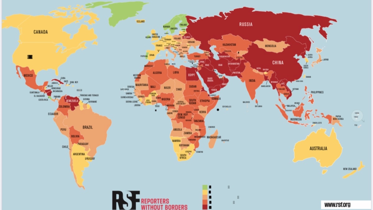 Опубликован Всемирный индекс свободы прессы за 2022 год