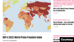 无国界记者组织5月3日发布“2022世界新闻自由指数”报告。