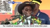 VOA60 Africa - Zimbabwe: President Robert Mugabe is in Singapore for medical treatment