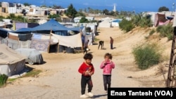 Most of the 2 million people in Gaza are displaced, living in camps or makeshift shelters such as this one in Khan Younis, Gaza, Nov. 13, 2024.