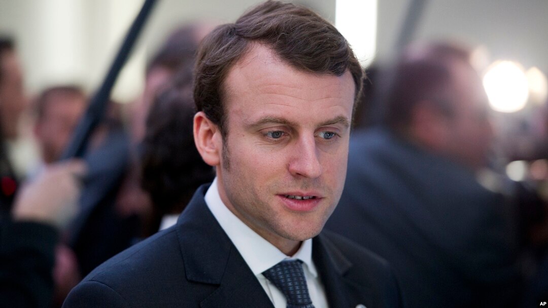 Emmanuel Macron is seen in San Francisco, California, during the visit of French President Francois Hollande to the United States, in Feb. 12, 2014.