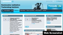 web stranica Tužilaštva kantona Tuzla