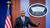 Defense Secretary Lloyd Austin speaks during a briefing at the Pentagon in Washington, Thursday, May 6, 2021. (AP Photo/Susan Walsh)