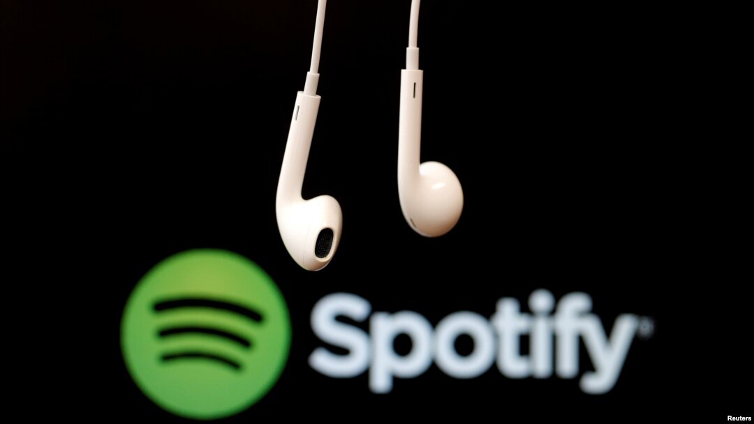 Logo perusahan layanan musik streaming Spotify. Spotify mengatakan pelanggan berbayar untuk layanan musik streaming saat ini mencapai 60 juta pelanggan. (Foto:dok)