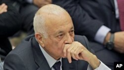 Secretary General of the Arab League Nabil Elaraby during a UN Security Council meeting about Syria, Jan. 31, 2012.