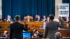 Top U.S. diplomat in Ukraine William Taylor, left, and Career Foreign Service officer George Kent are sworn before the House Intelligence Committee on Capitol Hill in Washington during the first public impeachment hearing of President Donald Trump.