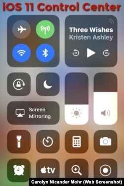 Control Center iOS 11