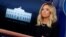 New White House Press Secretary Kayleigh McEnany addresses her first press briefing in the Brady Press Briefing Room at the White House in Washington, U.S., May 1, 2020. REUTERS/Carlos Barria
