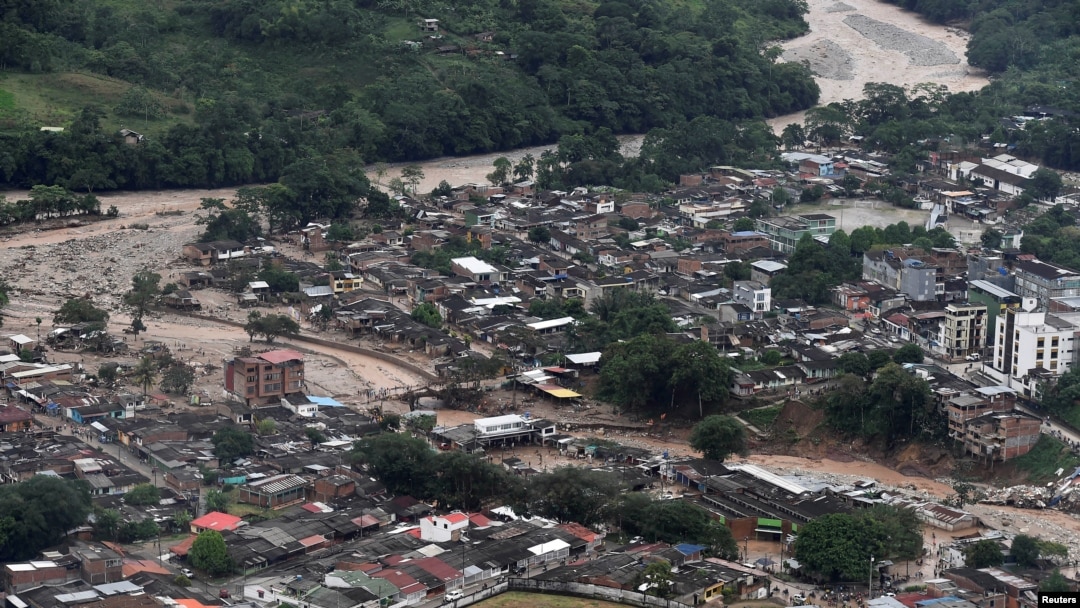 Banjir di kota Mocoa, Kolombia.