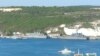 Crimea, Ukraine -- Russian large landing ship with signs of damage has been seen in the bay of Sevastopol, 8May2022