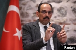 FIL - Ibrahim Kalin, Turkish President Recep Tayyip Erdogan's spokesman and top foreign policy adviser, speaks in an interview with Reuters in Istanbul, Turkey, on May 14, 2022.