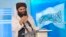 FILE - Taliban Interior Minister Sirajuddin Haqqani, speaking in Kabul on April 28, 2022, still carries a $10 million bounty from the U.S. government for his arrest relating to a fatal attack on a hotel in 2008. 