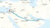 بخشی از مسیر راه‌آهن خلیج فارس روی نقشه