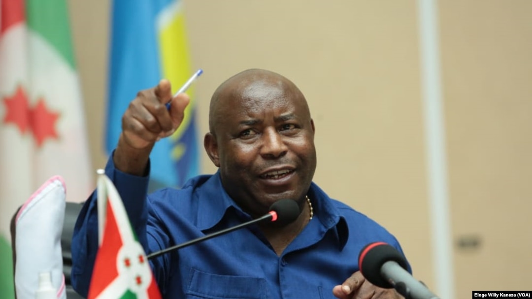 Perezida Evariste Ndayishimiye. Iyi foto yafashwe kw'itariki ya 10/05/2022