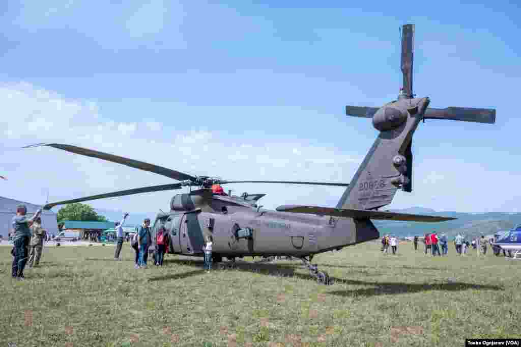 Exhibition of helicopters and jet planes at open day of the NATO drill &quot;Swift Response 22&quot;, near Skopje, North Macedonia