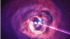 This image, taken from video, is a visual representation of sounds that NASA said were coming from the black hole at the center of the Perseus galaxy cluster. The data was collected from NASA's Chandra X-ray Observatory. (NASA via YouTube)